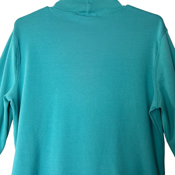 Pendleton teal turquoise blue long sleeve mock turtleneck top size medium - Picture 7 of 12